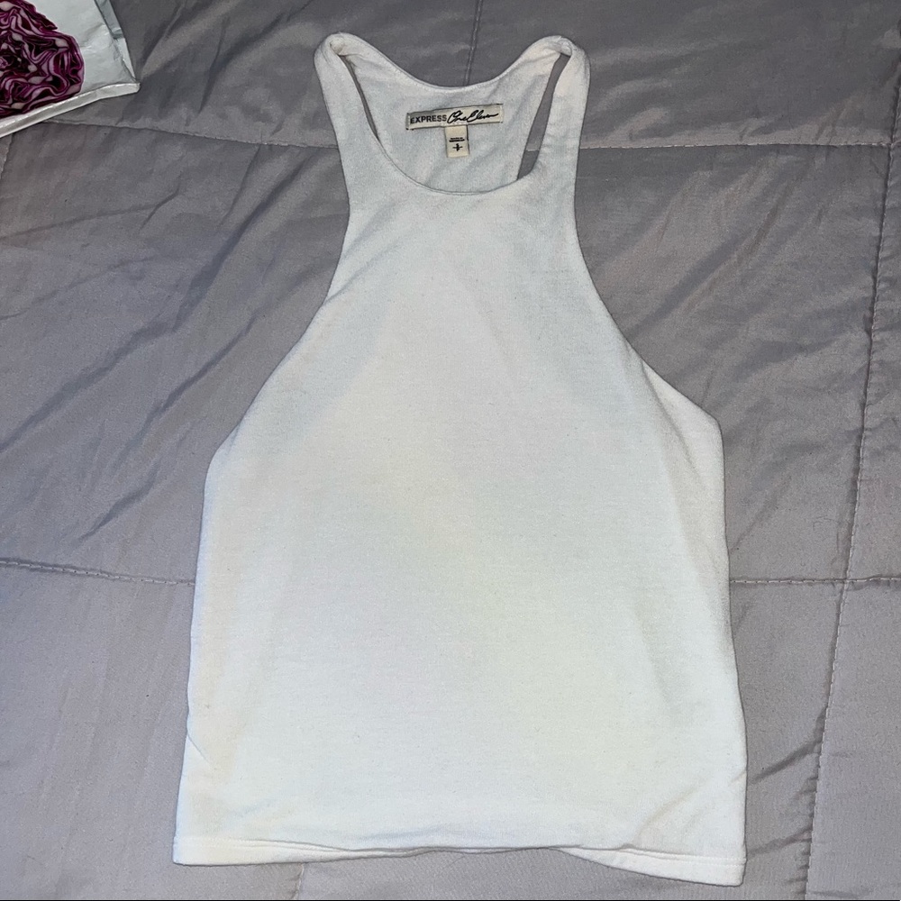 Express racer back cropped tank size small